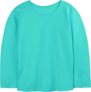 Mightly Organic Cotton Long Sleeve Ribbed Scoop Neck Tee