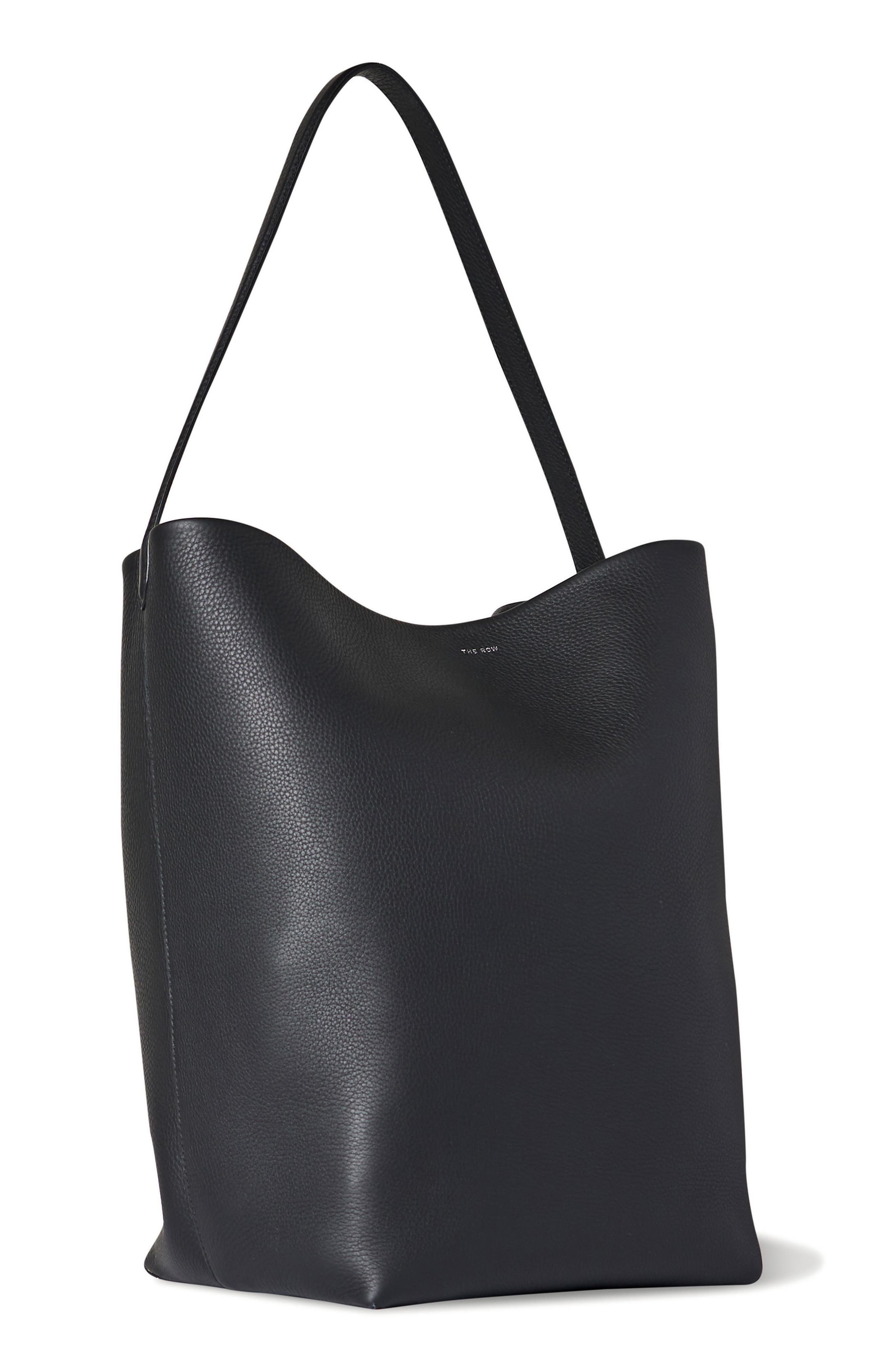 Park North/South Leather Tote, Alternate, color, BLACK PLD
