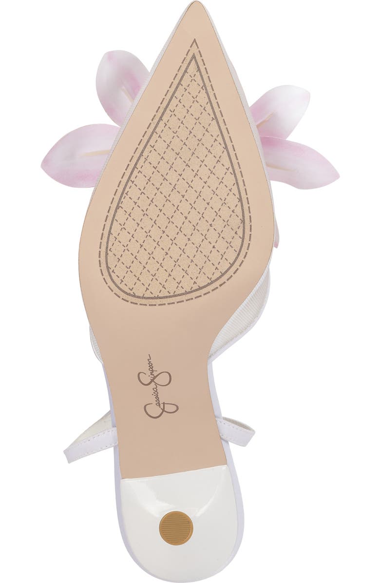 Jessica Simpson Vilyria Embellished Pointed Toe Pump, Alternate, color, Bright White