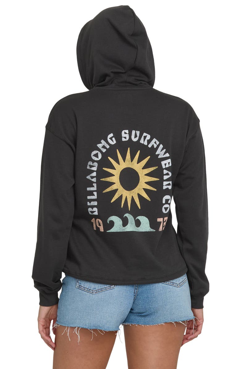 Billabong Before Times Cotton Blend Graphic Hoodie, Alternate, color, Off Black