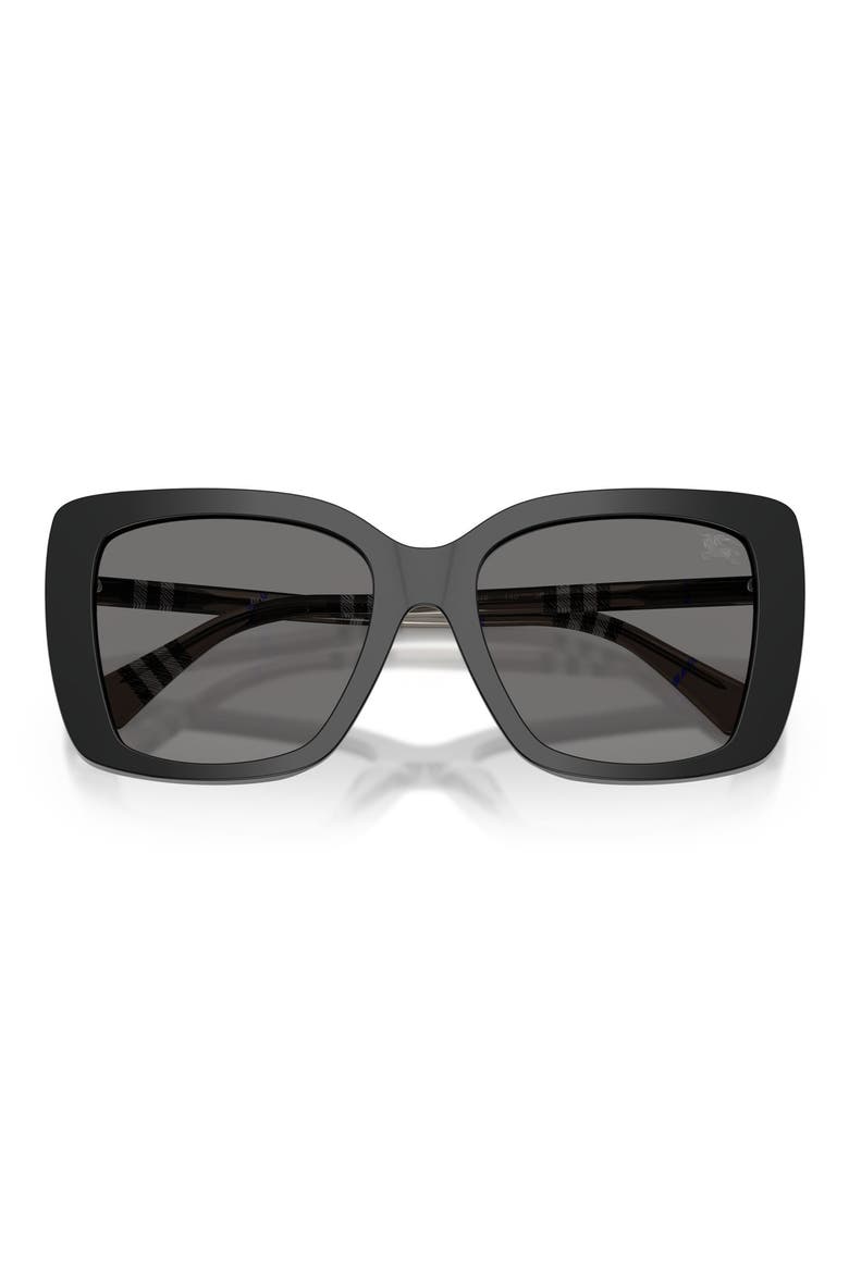 54mm Square Sunglasses, Alternate, color, BLACK