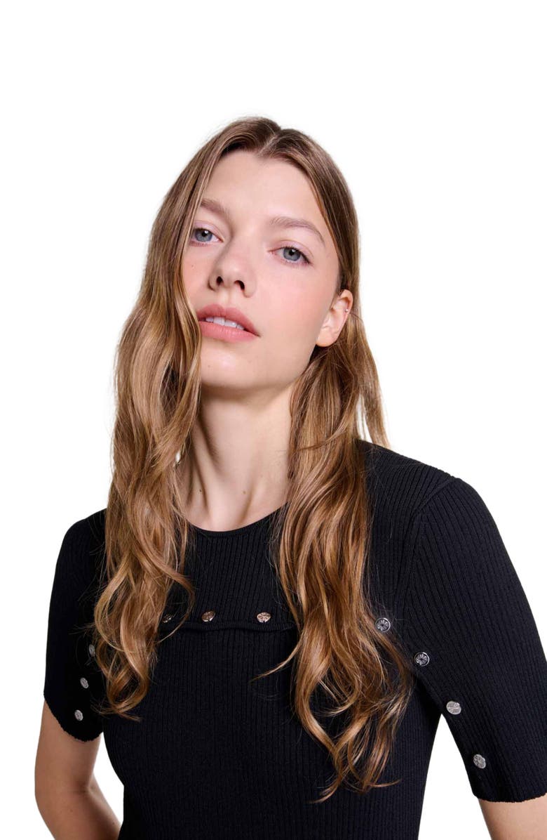 maje Knit maxi dress, Alternate, color, 