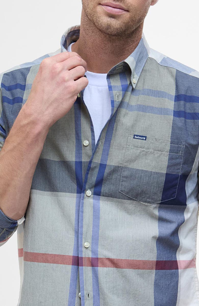 Barbour Harris Classic Fit Plaid Cotton Button-Down Shirt, Alternate, color, 