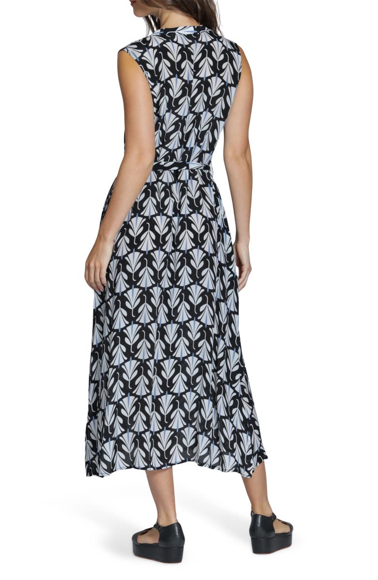 APNY Print Sleeveless Maxi Shirtdress, Alternate, color, Navy/ White