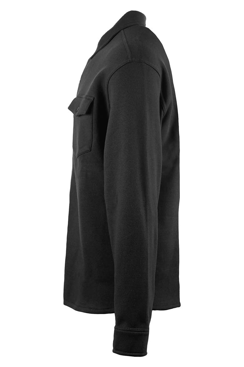 Fleece Shirt Jacket, Alternate, color, BLACK