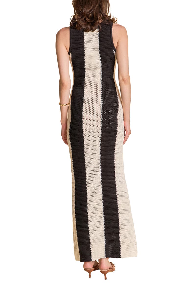 black and white vertical striped maxi dress Vertical Stripe Maxi Dress- Black & White Large