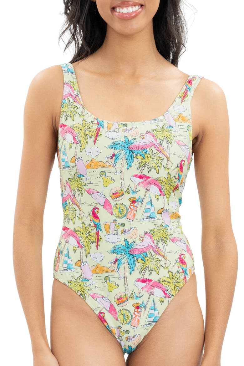 Margaritaville by Kenny Flowers - Welcome to Margaritaville - Lime - One Piece, Main, color, Green