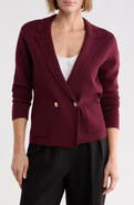 Bruno Magli Double Breasted Merino Wool Sweater Blazer
