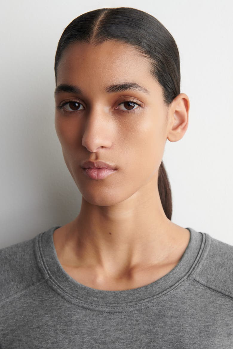 Cotton Long-Sleveled Top, Alternate, color, GRAY MÉLANGE
