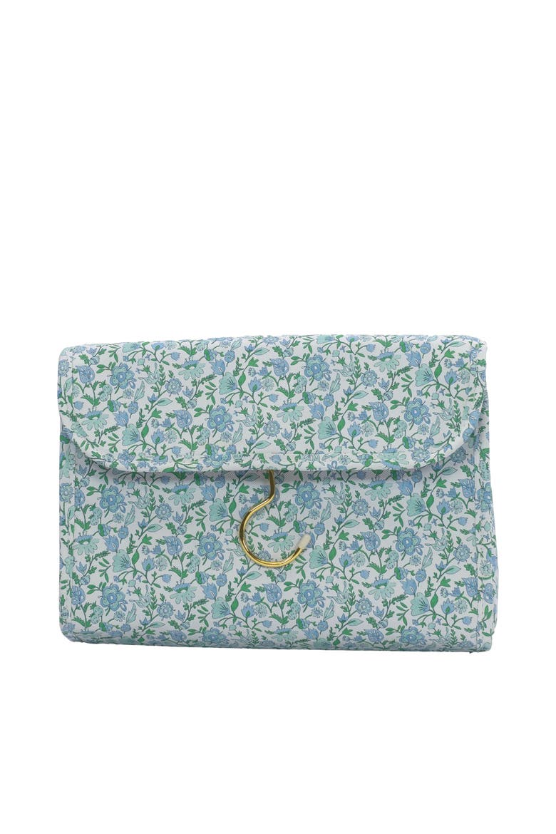 Hamptons Floral Hanging Toiletry Bag, Main, color, Blue