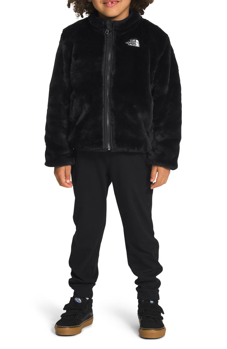 The North Face Kids' Mossbud Reversible Water Repellent Faux Fur Jacket, Alternate, color, 