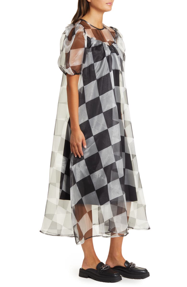 Dressed in Lala Star Energy Plaid Organza Dress, Alternate, color,
