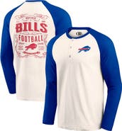 Darius Rucker Collection by Fanatics Men's Darius Rucker Collection by Fanatics Cream/Royal Buffalo Bills Raglan Henley T-Shirt