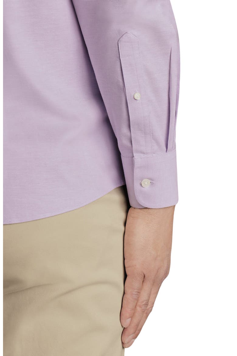 Slim Fit Button-Down Collar Non-Iron Stretch Oxford Shirt, Alternate, color, Lavender Purple