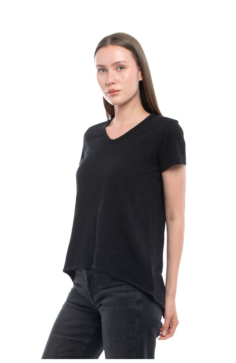 WILT Clothing Crew Neck Short Sleeve Shrunken Boyfriend Tee, Alternate, color, Black