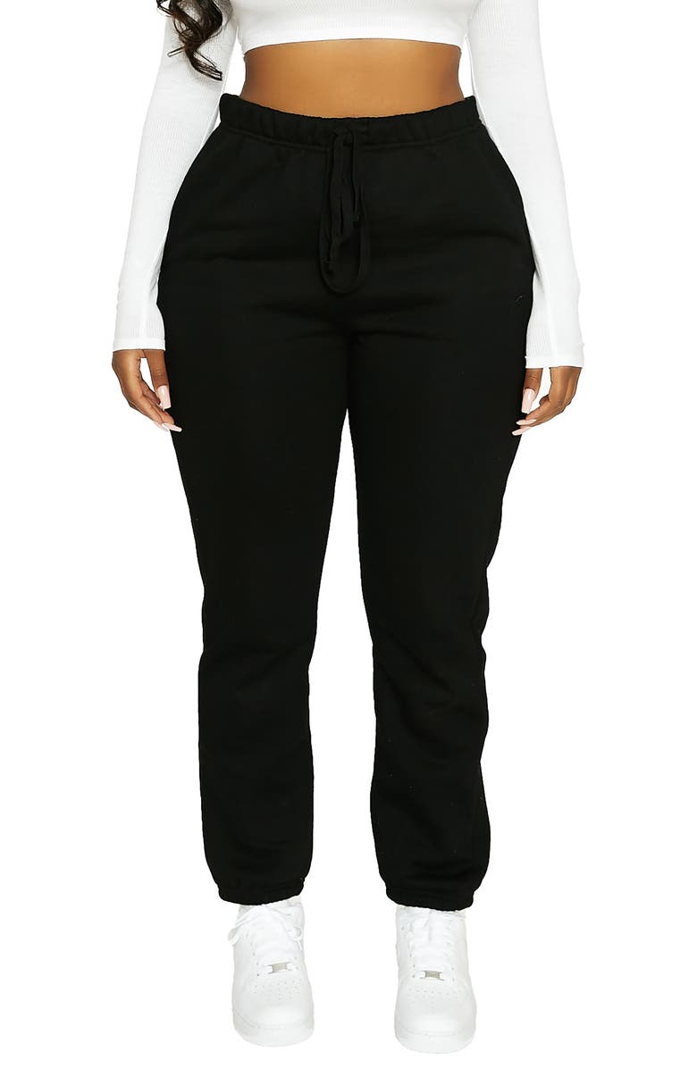 Naked Wardrobe x Lori Harvey Fleece Sweatpants, Main, color,