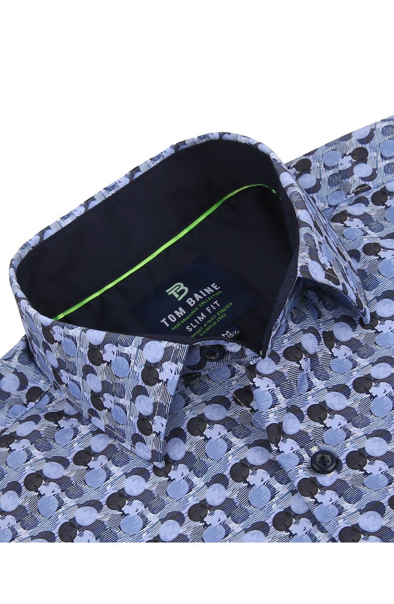 TOM BAINE Slim Fit Print Long Sleeve Button-Up Dress Shirt, Alternate, color,