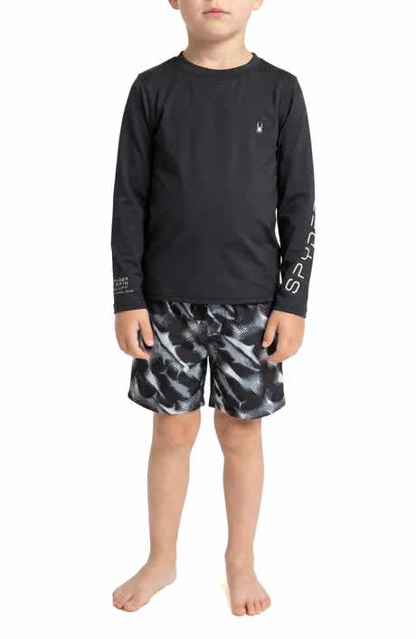 Spyder Kids' Rashguard Top & Swim Trunks Set