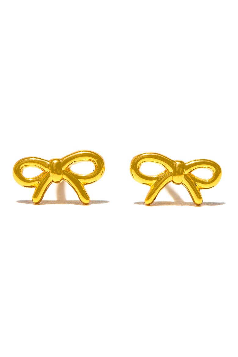 Lil Bow Stud Earrings, Main, color, GOLD