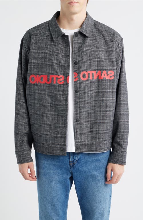 Santo Studio Reverse Typeface Jacket In Gray