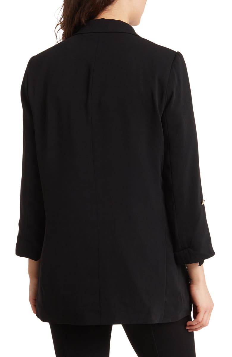 T Tahari Peak Lapel Three-Quarter Sleeve Jacket, Alternate, color,