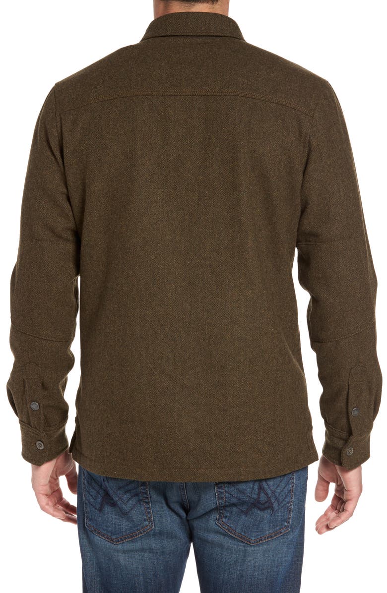 Jeremiah Creek Herringbone Wool Shirt Jacket, Alternate, color, 
