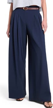 TWP Drew Pleated Wide Leg Cashmere Pants