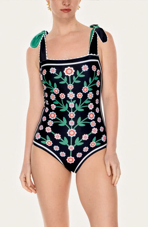 Midnight Bloom Reversible One-Piece Swimsuit