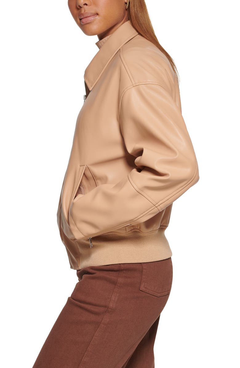 Levi's Faux Leather Bomber Jacket, Alternate, color, Biscotti