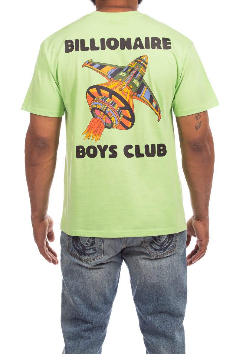 Spaceship Graphic T-Shirt, Alternate, color, JADE LIME