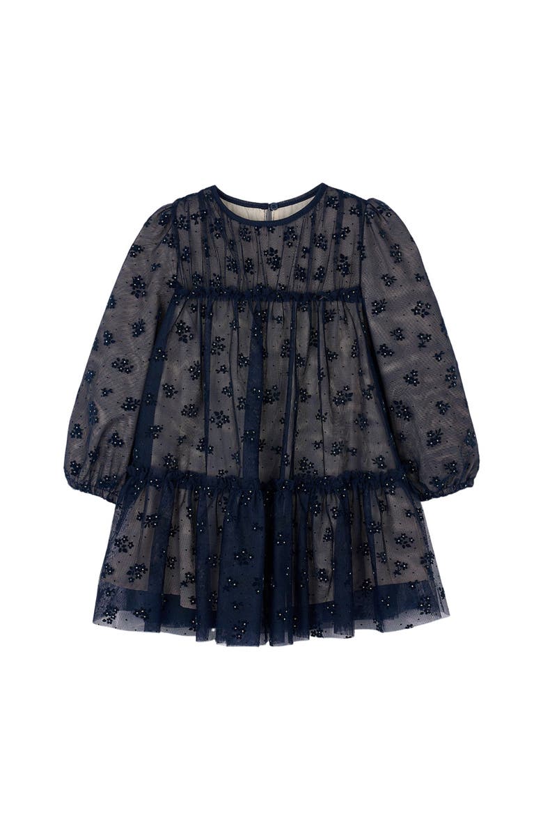 Mayoral Tulle Dress, Main, color, Navy