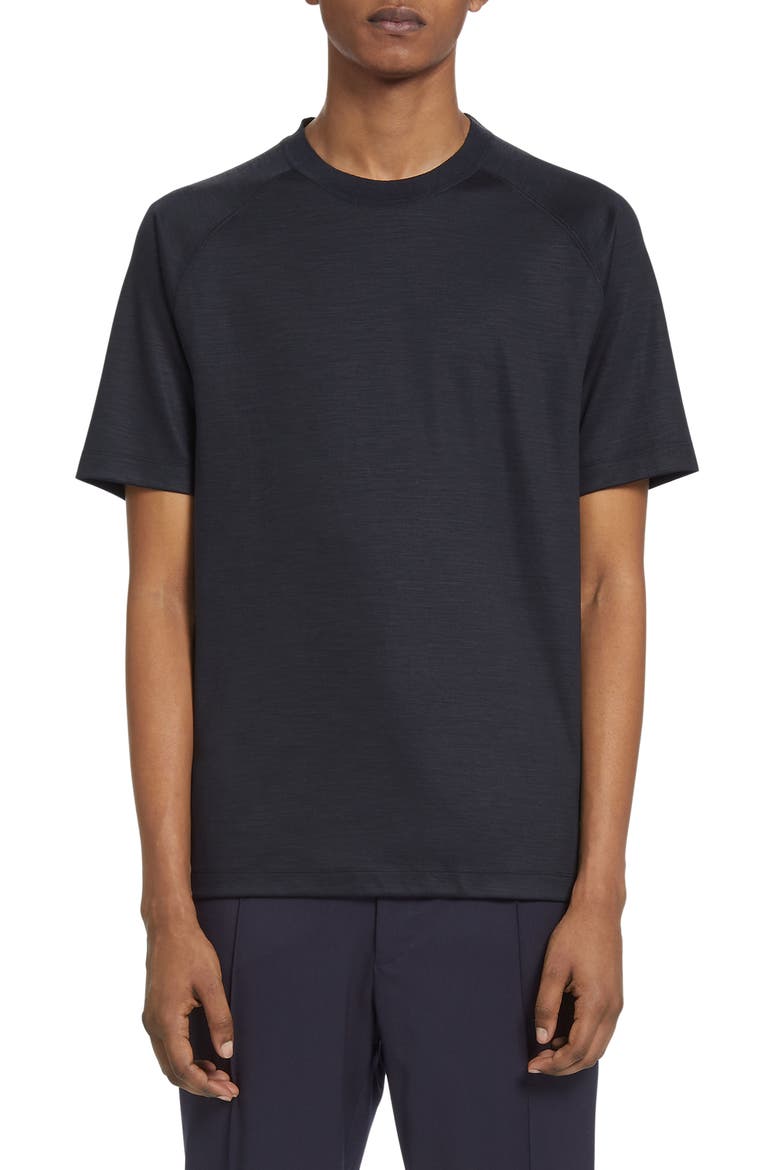 High Performance™ Short Sleeve Wool T-Shirt, Main, color, NAVY