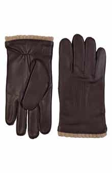 Bruno Magli Touch Tech Cashmere Lined Leather Gloves