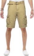 XRAY Belted Cotton Twill Cargo Shorts