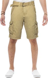 XRAY Belted Cotton Twill Cargo Shorts
