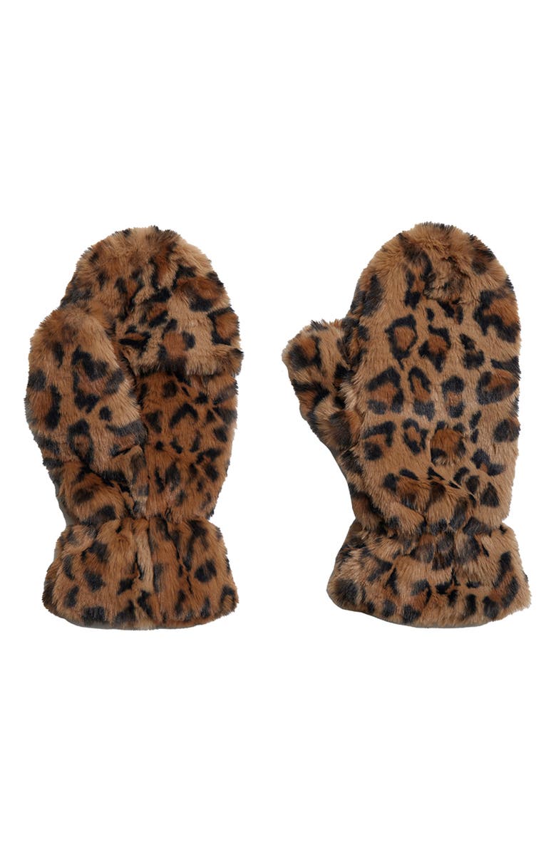 Apparis Coco Faux Fur Mittens, Alternate, color, 