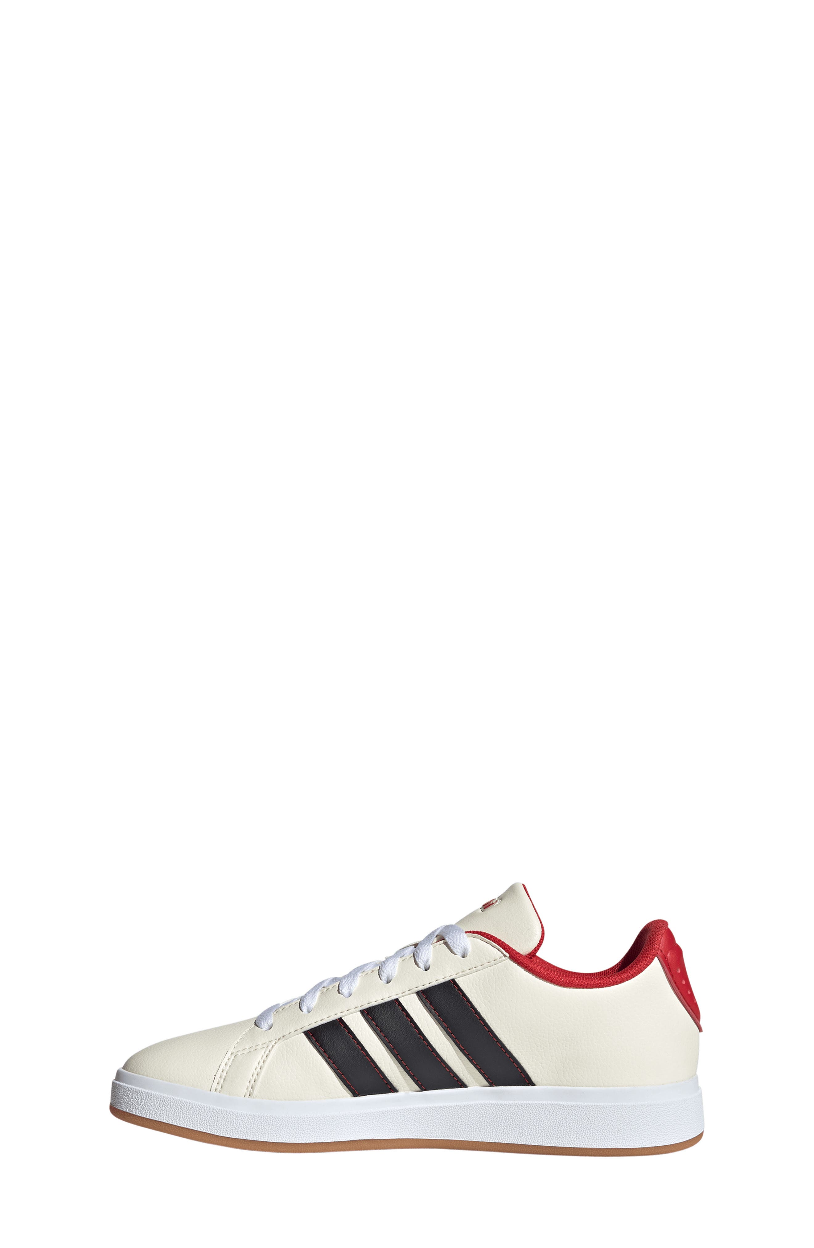 adidas x Disney<sup>®</sup> Kids' Grand Court Home Alone Sneaker, Alternate, color, Cream/ Black/ Collegiate Red