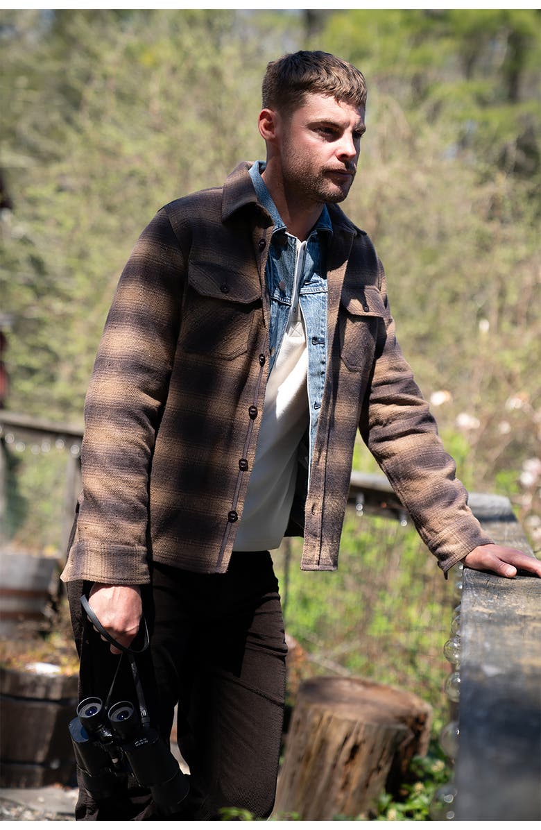 Devil-Dog Dungarees Plaid Twill Shirt Jacket, Alternate, color, 