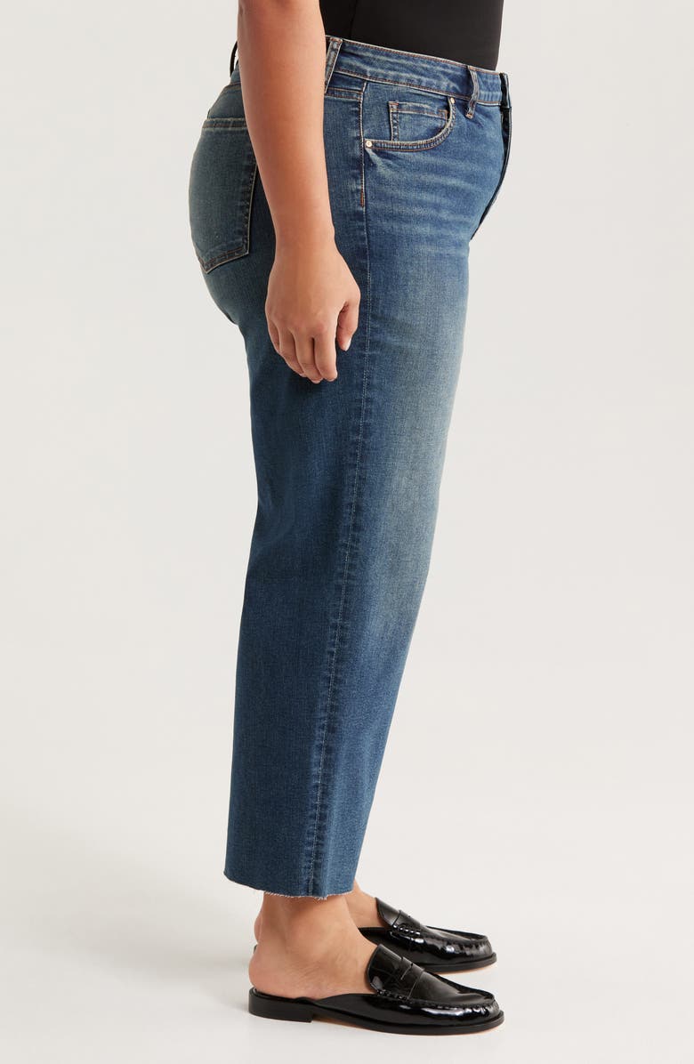 KUT from the Kloth Raw Hem High Waist Ankle Culotte Jeans, Alternate, color, 