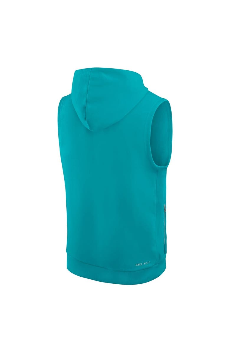 Nike Men's Nike Aqua Miami Dolphins Sideline Performance Sleeveless Pullover Hoodie, Alternate, color, Aqua