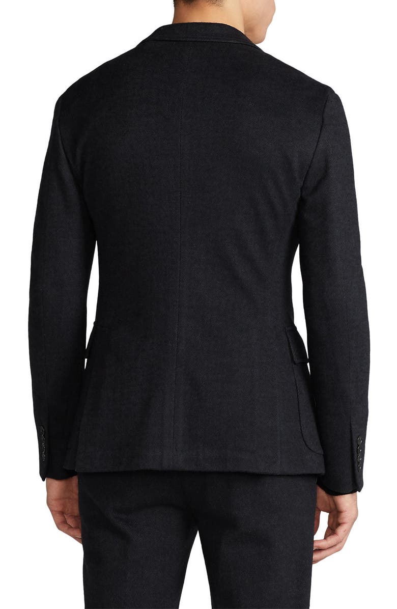 Ralph Lauren Purple Label Hadley Herringbone Jersey Sport Coat, Alternate, color, 