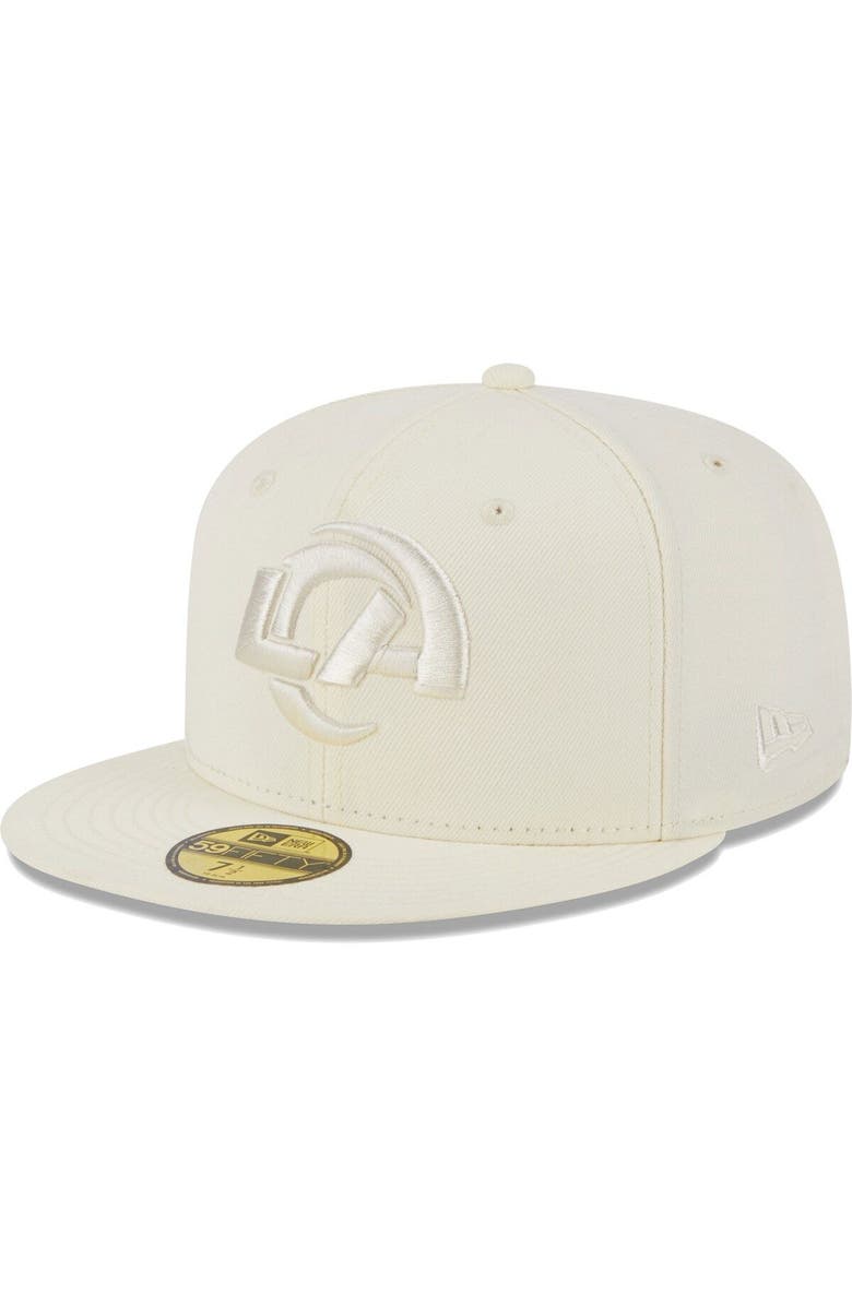 New Era Men's New Era Cream Los Angeles Rams Color Pack 59FIFTY Fitted Hat, Main, color, 