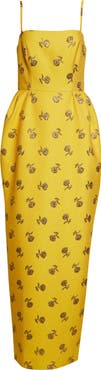 Carolina Herrera Carnation Jacquard Bell Gown