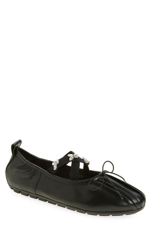 Simone Rocha Crystal Embellished Mary Jane Ballerina Flat In Multi