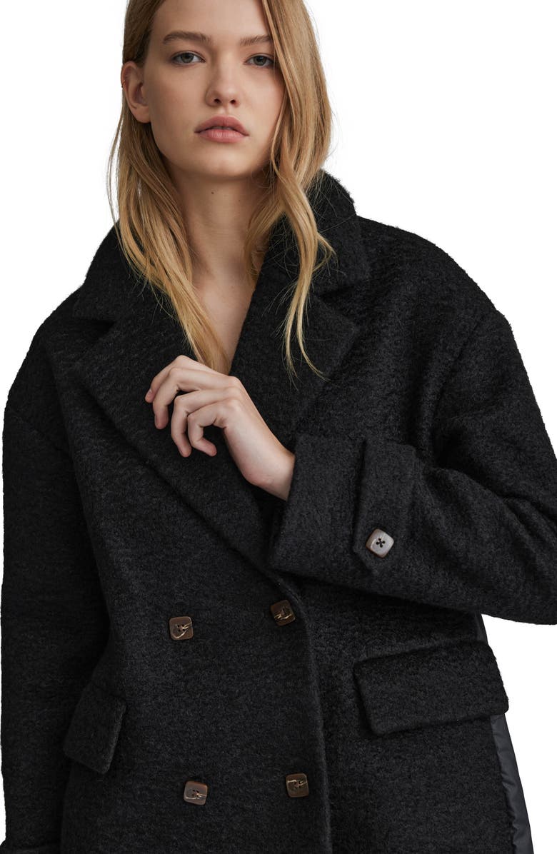 NVLT Mixed Media Coat, Alternate, color, Black