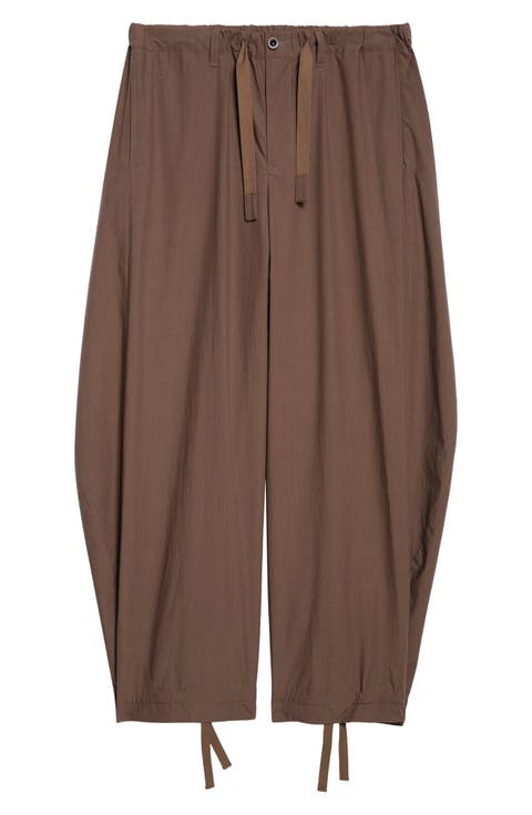 Cotton Typewriter Barrel Leg Pants