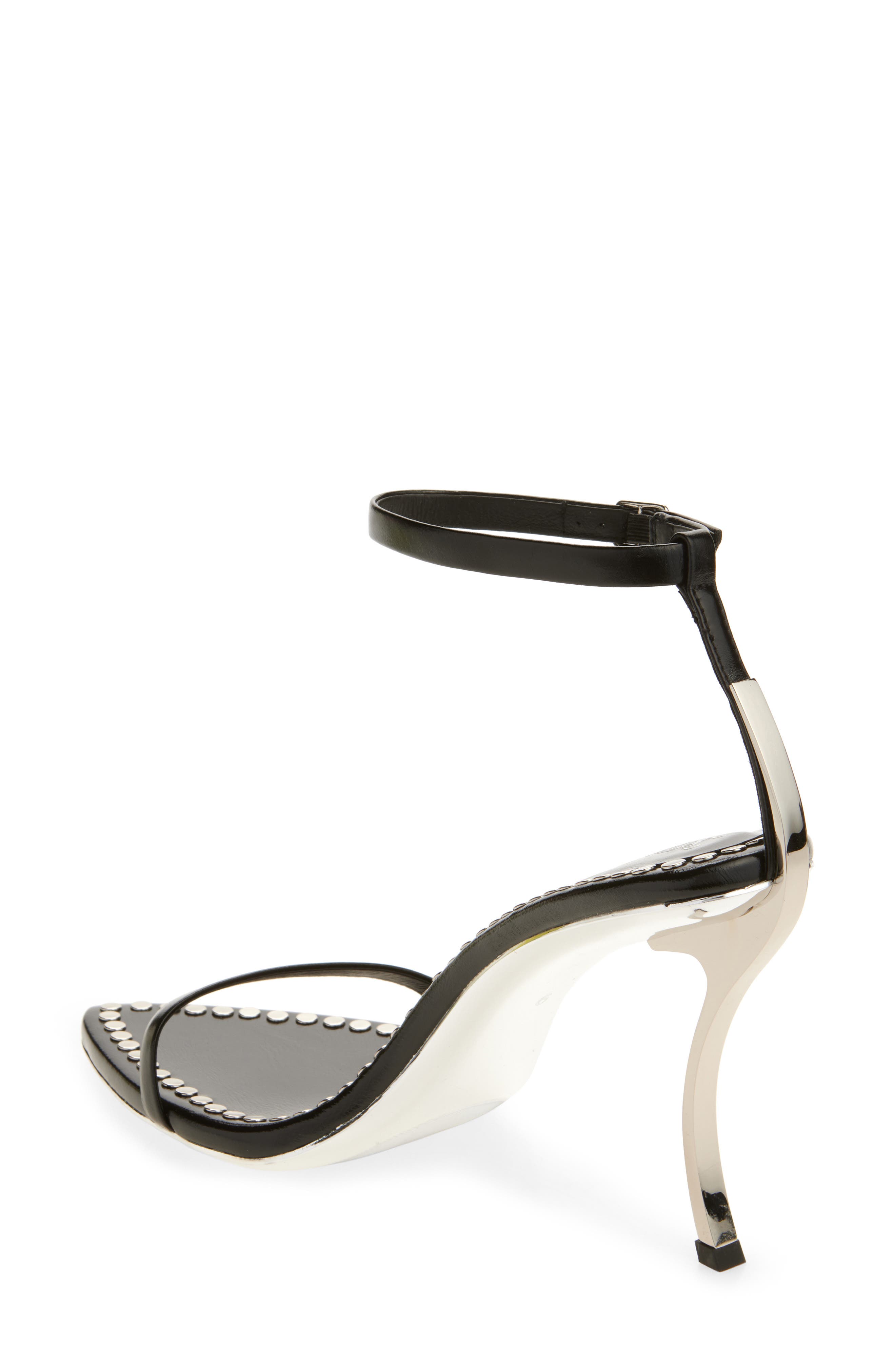 Jeffrey Campbell Obsession Ankle Strap Sandal, Alternate, color, Black Silver