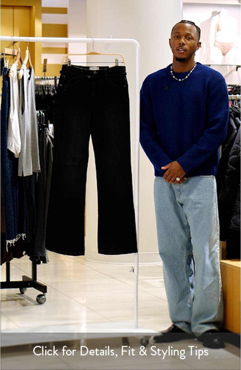 Sabine Belted Slim Bootcut Jeans, sales video thumbnail