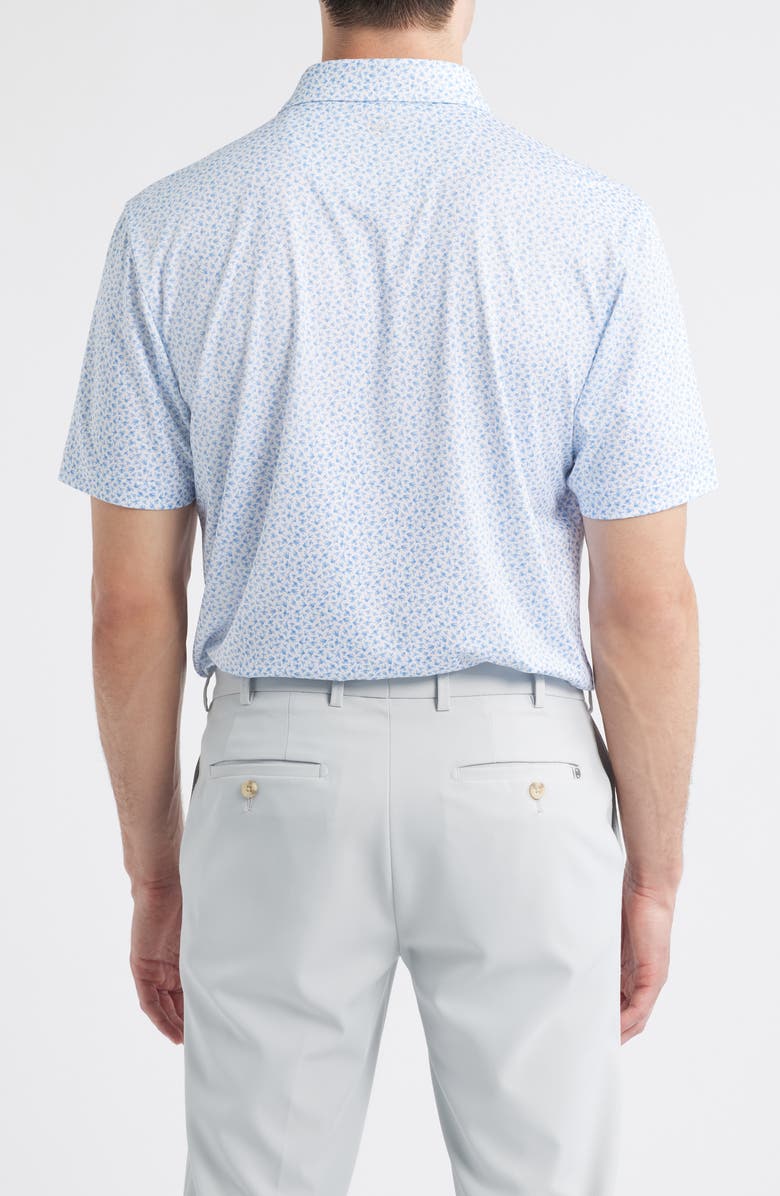 Peter Millar Finch Performance Jersey Polo, Alternate, color, White/ Blue