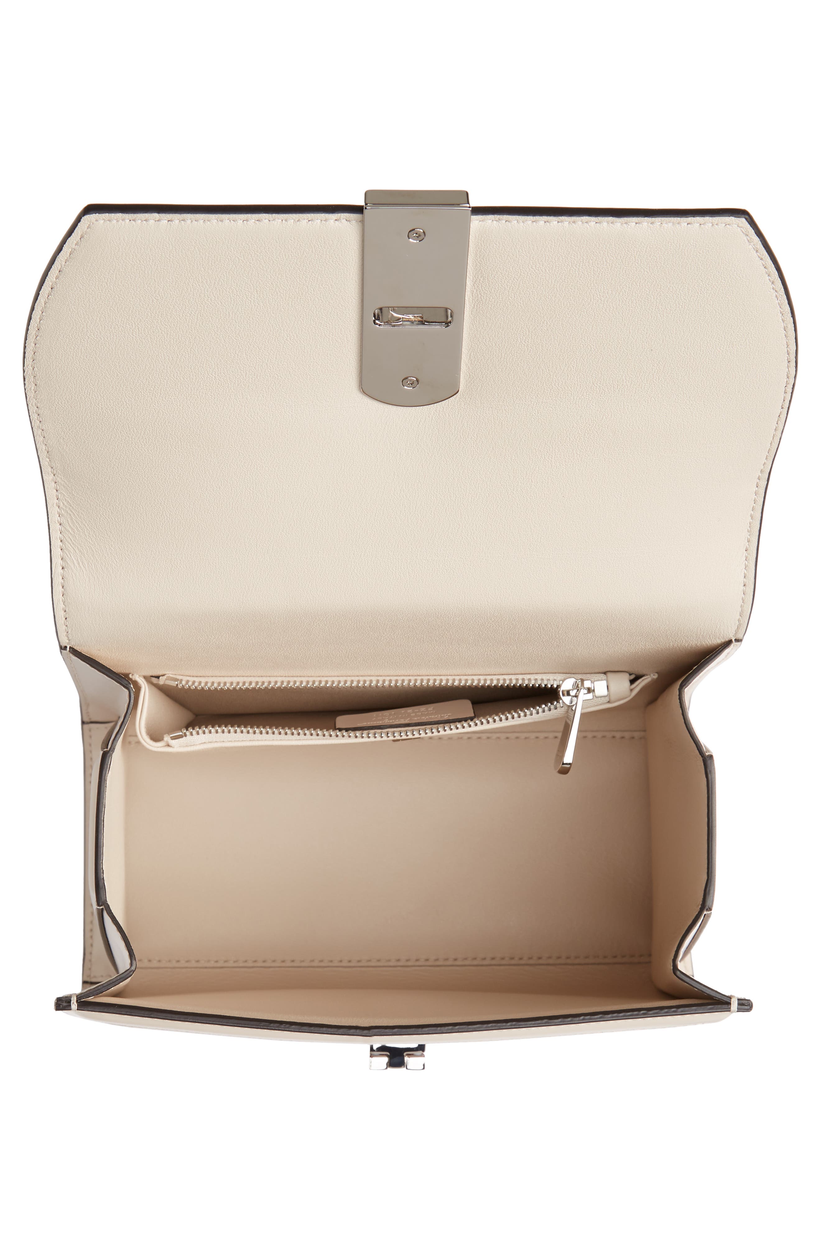 FERRAGAMO Salvatore Ferragamo Medium Boxyz Leather & Knit Satchel, Alternate, color, 